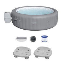 Bestway SaluSpa Grenada AirJet Inflatable Hot Tub with Non Slip Pool and Spa Seat Gray