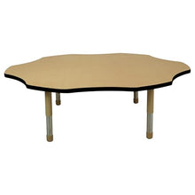 Factory Direct Partners Flower Toddler Activity Table 60" Adjustable Maple/Black/Sand