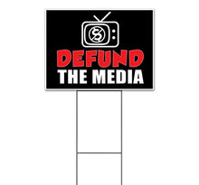 TampaPrinting Defund The Media Yard Sign 18" x 24" with Metal Stake