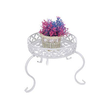 RWGOVLU Plant Stand Plant Rack Flower Shelf Garden Decor Flower Rack Wrought Iron Balcony Outdoor Indoor Pot Plant Stand Single Layer Metal Stand