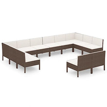 QINXIXINAIXI Garden Lounge Set Black Pe Rattan Large Modular Outdoor Sectional Sets Furniture Patio