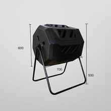 43 Gallon Dual Chamber Compost Tumbler Outdoor Rotating Composter Bin with 360° Tumbling Superior Aeration & Sturdy Steel Frame Fast Efficient Composting for Garden & Yard Waste (Black)