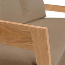 Modway Brisbane Teak Wood Outdoor Patio Loveseat in Natural Light Brown