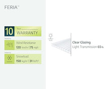Palram - Canopia Feria 13' x 26' Patio Cover Canopy Awning, White/Clear