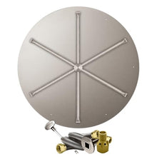 Firegear Match Light Gas Fire Pit Burner Kit (FPB-34DBS31MT-N), Round Flat Pan, Natural Gas, 34-inch