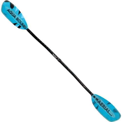 AQUA BOUND Fiberglass Versa-Lok Bent Shaft Kayak Paddle Blue 197-202 cm