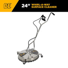 BE Power Equipment 24" Whirl-A-Way Stainless Steel Commercial Pressure Washer Surface Cleaner for Hot/Cold Water 85.403.010