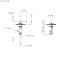 ADA Deck valve, counter-clockwise closing