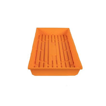 SUNPACK 10" x 20" Mega Plastic Seed Starting Tray, Orange, 2.5" (Pack of 30) - No Drainage Holes, Ideal for Greenhouses or Indoor Gardening - Made of Thick, Strong Plastic