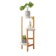 IBONSON Multi Tiered Plant Stand Indoor Nordic Living Room Floor-Standing Solid Wood Flower Stand Indoor Balcony Simple Triangle Storage Bracket Corner Outdoor Plant Stand