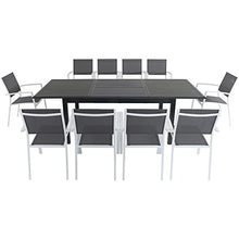 Hanover Cameron 11-Piece Modern Outdoor Dining Set White