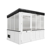 Backyard Discovery Willow 9' x 6' White Cedar Wood Greenhouse Kit with Exhaust Fan and Shelves White
