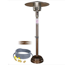 Natural Gas Patio Heater, Outdoor Heater Gas Adjustable Height,Between 140-200cm(55-78in),Includes 24 Ft- Long Natural Gas Hose,Passed cETL Certification,This Allows You To Have A Party With Frie