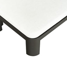 SAFAVIEH Couture Outdoor - Leilani Aluminum Coffee Table with Removable Cushion - Dark Grey & White - Modern Patio Ottoman Table for Deck & Backyard, 48" W x 27.6" D x 15.7" H (CPT4027A)