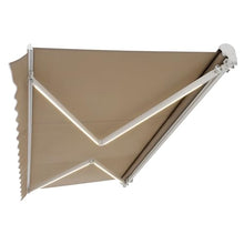 Diensweek 12'x10' Patio Awning Retractable, Fully Assembled Motorized LED Light Awnings Electric Commercial Grade - Quality 100% Dope-Dyed Acrylic Window Door Sunshade Shelter - Deck Canopy Balcony