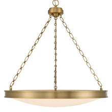 Golden Lighting 1700-30 Cameron 30" Wide LED Outdoor Pendant - Brushed Champagne Brass/Etched Glass