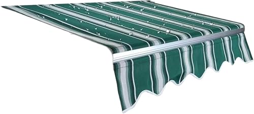 Manual Retractable Awning Door Window Awning Shelter Outdoor Canopy Home Deck Canopy with Manual Crank Handle（Frame Included ）