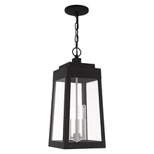 Livex Lighting 20857-91 Oslo - 19.75" Three Light Outdoor Hanging Lantern, Brushed Nickel Finish with Clear Glass