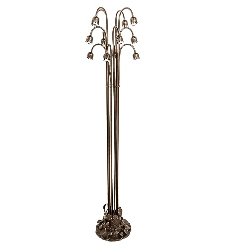 Meyda Lighting 63" High Pond Lily 12 Light Floor Base Bronze