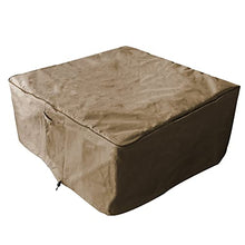 Elementi Manhattan 36" Concrete Outdoor Propane Firepit Table, 22" Square Tempered Glass Firepit Windscreen, & Stainless Steel 21" Square Table Cover