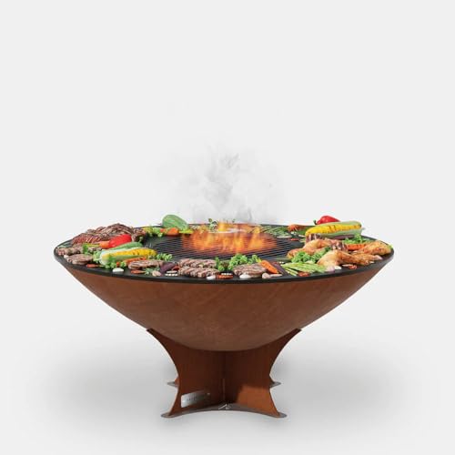 ARTEFLAME Charcoal BBQ Grill and Fire Pit Bundle 40" Low Euro Base