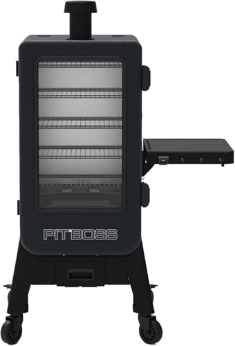 Pit Boss Navigator 3-Series WiFi & Bluetooth Wood Pellet Vertical Smoker with LCD Digital Controller, 1,118-Sq. In. 5-Rack Cooking Space, 130°F to 420°F Temp Range, Meat Probe, 50 lb. Pellet Hopper