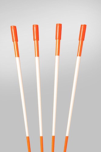 60" Fluorescent Orange 200 Driveway Markers, Reflective Snow Stakes, Plow Stakes,5/16" Thick X 60" Orange Fiberglass Stakes, 200 Pack 5 FT. Tall