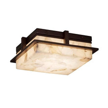 Justice Design Group Lighting ALR-7560W-DBRZ Avalon Flush-Mount, 10"L x 10"W x 3.5"H, Dark Bronze