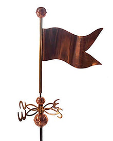 Dalvento 406C Banner Weathervane Pure Copper Directionals and Globes, Large