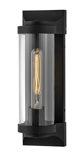 Hinkley Pearson Small Outdoor Single Light Wall Sconce, Textured Black