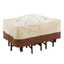 OHZI3Q 420D Heavy Duty Outdoor Garden Furniture Cover for Sofa Waterproof Wind-Proof Couch Cover for Sofa(Silver,287x155x82cm)