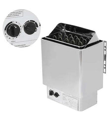Wlikoci Sauna Heater, 4.5/6/8 / 9kW steam Stove for Sauna, Stainless Steel Accessory with Internal Control, Bath Heating (56,5x40,5x28.5 cm) (8KW)