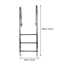 3-Step Stainless Steel Pool Ladder | Entry and Exit System for In-Ground Swimming Pools for Indoor/Outdoor Pool with Non-Slip Ladder Easy Assembly