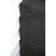 Good Ideas Rain Wizard 50 Gallon Plastic Outdoor Home Rain Barrel Water Storage Collector with Brass Spigot and Flat Back Design, Black (4 Pack)