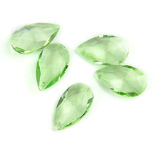 38mm/50mm/63mm/76mm/89mm Green Tear Drop Glass Crystal Prism DIY Pendant Chandelier Jewelry Suncatcher Spacer Faceted,89mm 20pcs