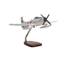 High Flying Models Douglas A-1 Skyraider Large Mahogany Sculpture Multicolor