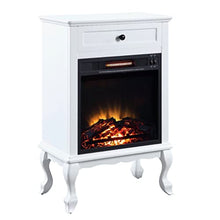 Furniture Fireplace in White Finish