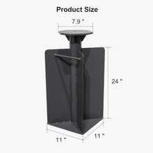 OROTLECT 132'' X 108'' Rectangular Cantilever Gray Umbrella With Base In Ground And Crank Lift Counter Weights Included