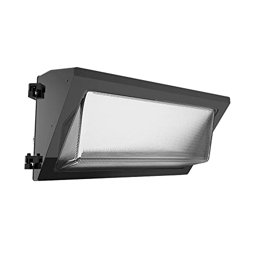 RAB WP3XFU120 120 Watt Dusk to Dawn LED Wall Pack 18718LM Fully Adjustable Wattage and Color, 120-277 Volt, Semi Cutoff, Bronze. Glass Lens, 0-10V Dimming to 10%, DLC