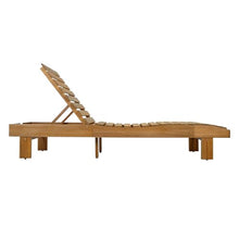 Merax Patio Chaise Lounge Chair with Water-Resistant Cushion Set of 2, 77'' Acacia Wood Adjustable Reclining Chaise with 3-Positions Backrest, Outdoor Sun Lounger for Poolside, Deck, Teak+ Beige