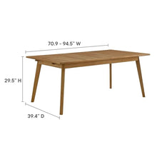 Modway Vienna Outdoor Patio Teak Wood 7-Piece Dining Set Natural Natural