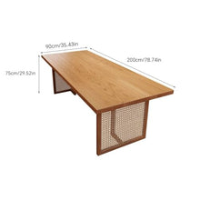 HEAIQI Coffee Table Solid Wood Dining Table Home Rectangular Large Living Room Study Desk