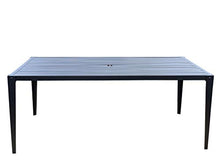 AFD GF-LD17611C/1 Monterey Outdoor Table Patio Dining Set of 7, Black