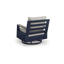 Signature Design by Ashley 1-Piece HDPE Outdoor Swivel Glider Chair, Navy