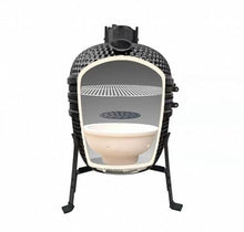 Artificial Outdoor BBQ Grill, Smoked Ceramic Roaster & Pizza Oven for Villa Garden(Grey)