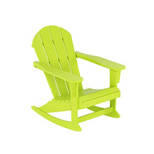 WestinTrends Malibu Outdoor Patio Porch Rocking Adirondack Chair (Set of 4), Lime
