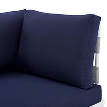 Modway Harmony Sunbrella® Outdoor Patio Aluminum Loveseat in Gray Navy