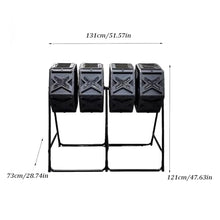 Outdoor Tumbling Composter, Garden Compost Bin 74 Gallon (280L) Large with Sliding Doors, 360° Tumbling Design, Large Composting Bin for Backyard, Garden, Patio