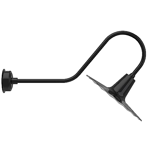 Cocoweb 20" Iris Gooseneck Barn Light with Urban Arm in Black