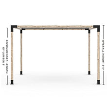 TOJAGRID Pergola Kit with Shade Sail for 4x4 Wood Posts 12x12 Black